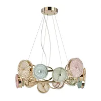 Люстра подвесная Caramella 5412/95L Odeon Light на 1 лампу, основание золотое в стиле хай-тек Люстра подвесная Caramella 5412/95L Odeon Light на 1 лампу, основание золотое в стиле хай-тек